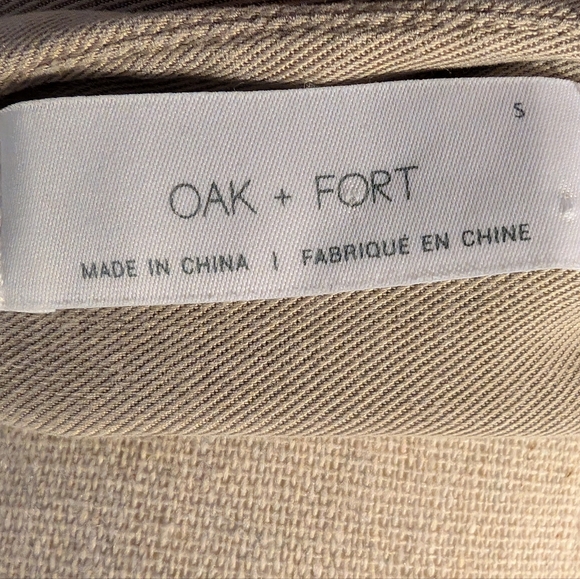 Women's Oak + Fort Beige Button Blouse Size Small - Picture 7 of 8